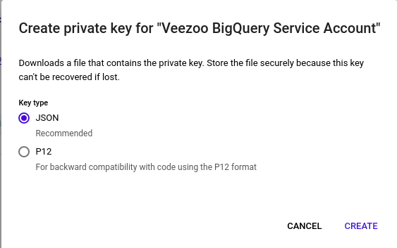 Service account key
