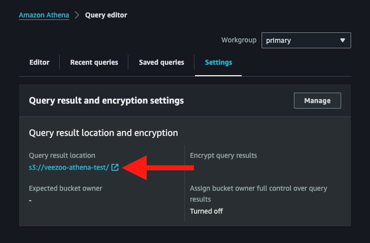 Output location