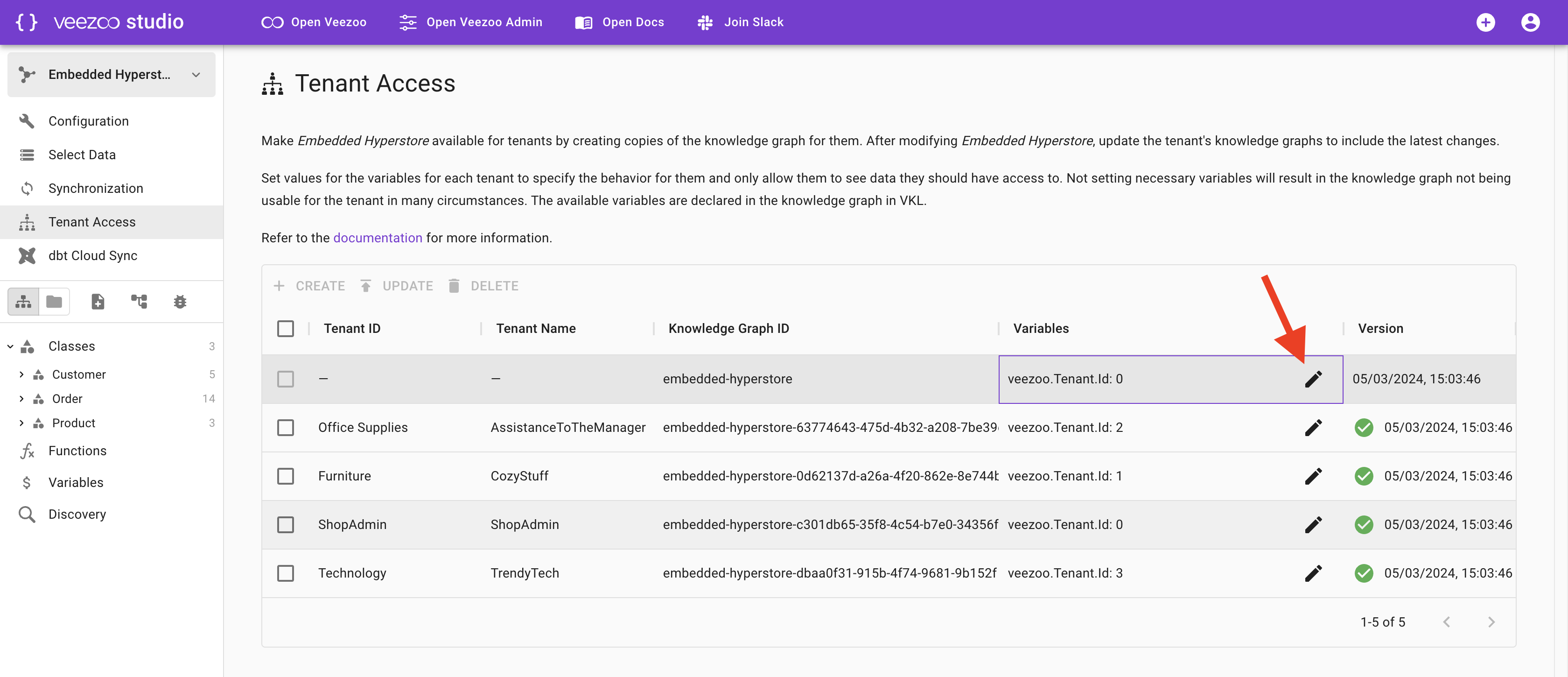Admin Embedded Configuration