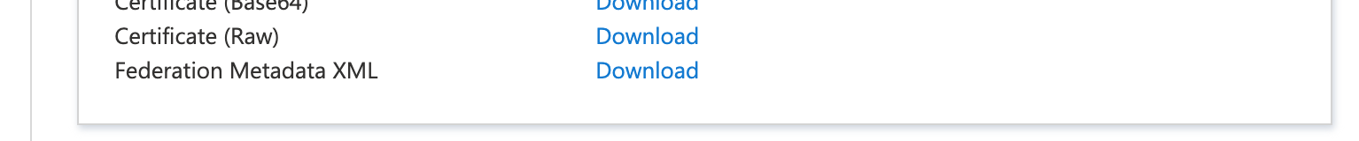 Federation Metadata XML