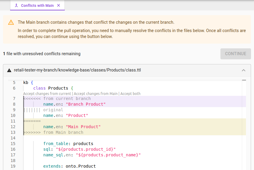 File with merge conflicts