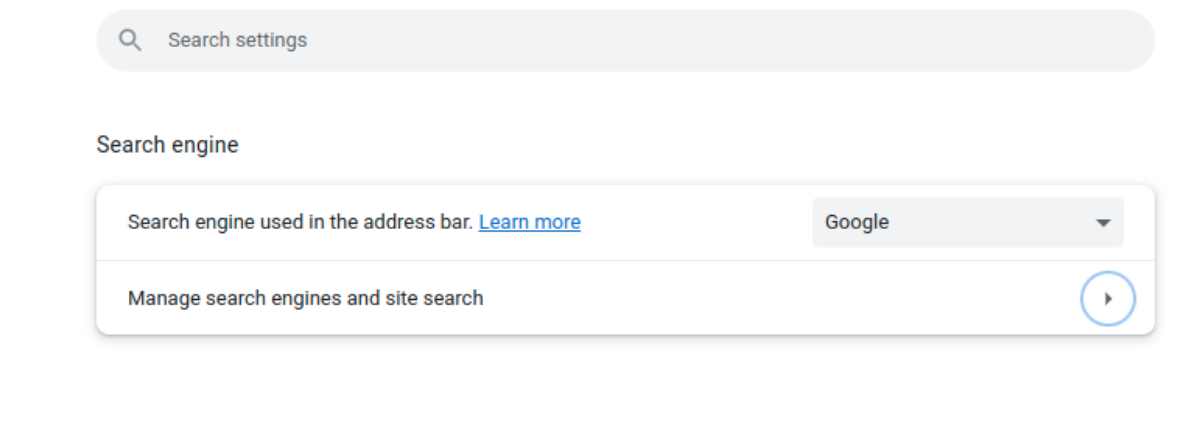 Chrome Settings > Search engine > Manage search engines