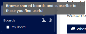 Open Browse Boards Window via Sidebar